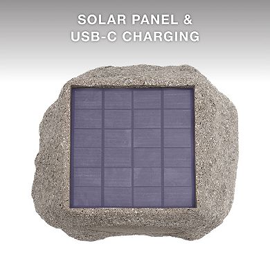 Victrola Outdoor Wireless Bluetooth Solar Rock Speaker