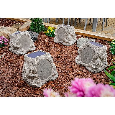 Victrola Outdoor Wireless Bluetooth Solar Rock Speaker