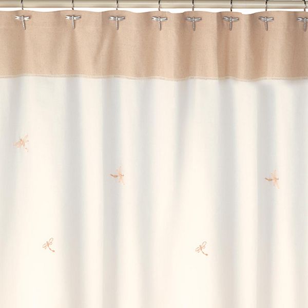 Creative Bath Dragonfly Fabric Shower, Outdoor Themed Shower Curtains
