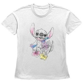 Disney's Lilo & Stitch Women's Floral Sketch Graphic Tee