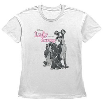 Disney's Lady And The Tramp Women's Vintage Poster Graphic Tee
