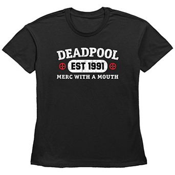 Women's Marvel Deadpool Est. 1991 Merc With A Mouth Graphic Tee