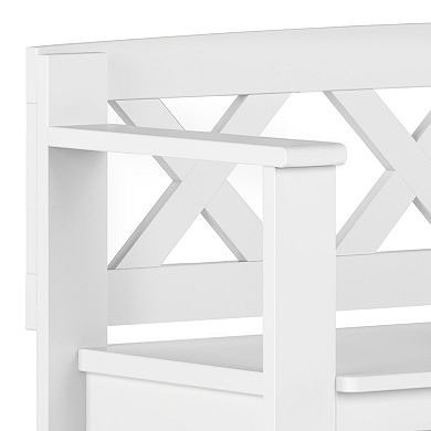 Simpli Home Amherst Small Entryway Hidden Storage Bench