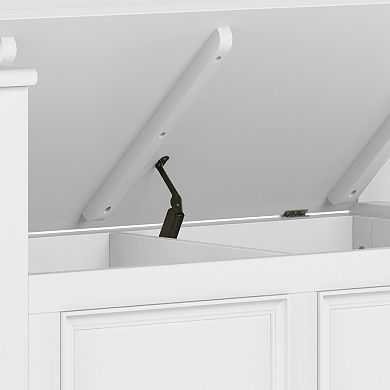 Simpli Home Amherst Small Entryway Hidden Storage Bench