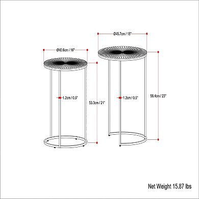 Simpli Home Drake Nesting Table 2-piece Set