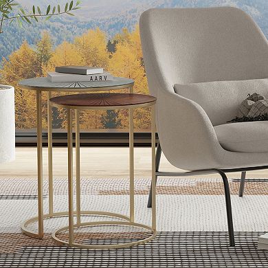 Simpli Home Drake Nesting Table 2-piece Set