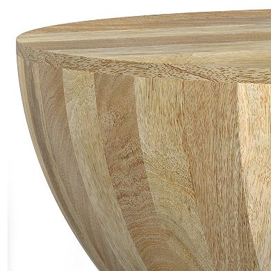 Simpli Home Elmbrook Drum Coffee Table