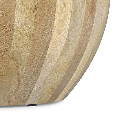 Simpli Home Elmbrook Drum Coffee Table