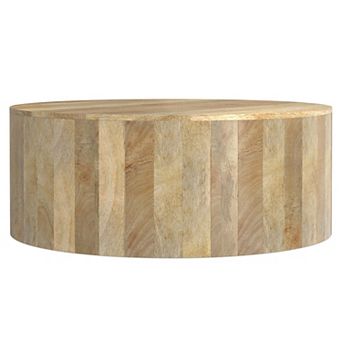 Simpli Home Millbury Drum Coffee Table