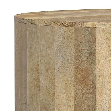 Simpli Home Millbury Drum Coffee Table