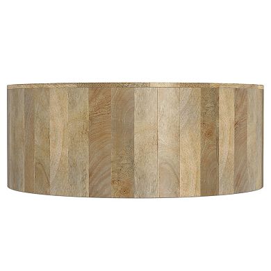 Simpli Home Millbury Drum Coffee Table