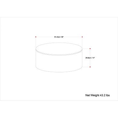 Simpli Home Millbury Drum Coffee Table