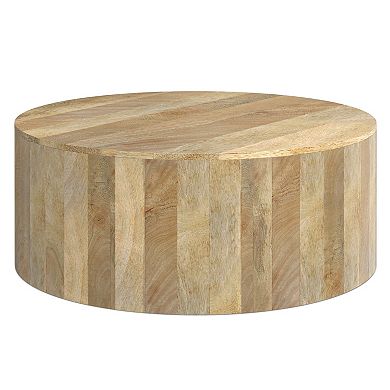 Simpli Home Millbury Drum Coffee Table