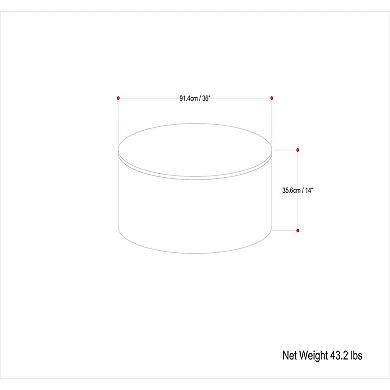 Simpli Home Millbury Drum Coffee Table