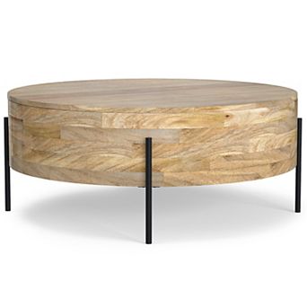 Simpli Home Rayburn Drum Coffee Table