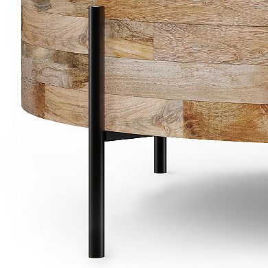 Simpli Home Rayburn Drum Coffee Table