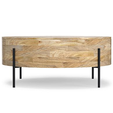 Simpli Home Rayburn Drum Coffee Table