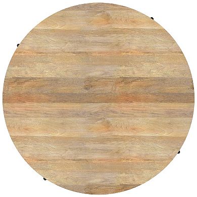 Simpli Home Rayburn Drum Coffee Table