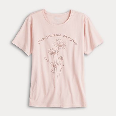 Women's "Grow Positive Thoughts" Wildflower Graphic Tee