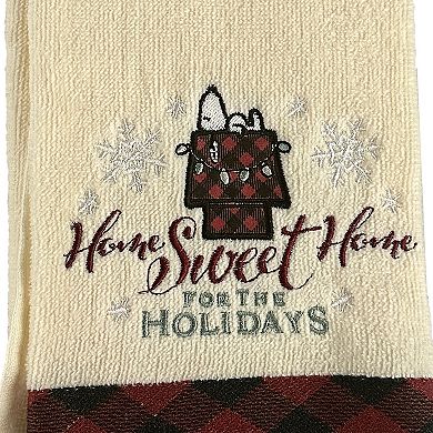 Peanuts Snoopy Home Sweet Home For The Holidays Hand Towel