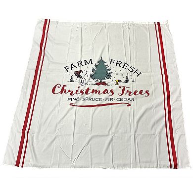 Peanuts Snoopy & Woodstock Farm Fresh Christmas Shower Curtain