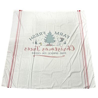 Peanuts Snoopy & Woodstock Farm Fresh Christmas Shower Curtain