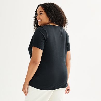 Women's Plus Mystical Floral Graphic Tee