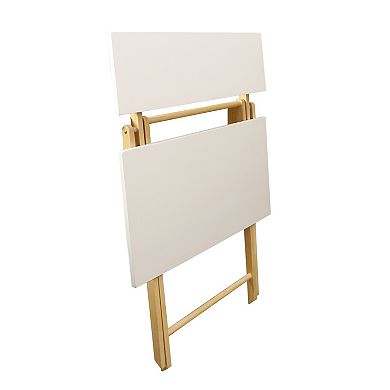 Casual Home Solid Wood 2-tier Folding Laptop Work Desk