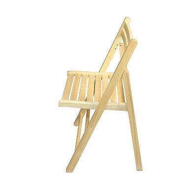 Casual Home Casual Home Natural Finish Wooden Folding Chairs 2-Piece Set