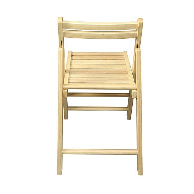 Casual Home Casual Home Natural Finish Wooden Folding Chairs 2-Piece Set