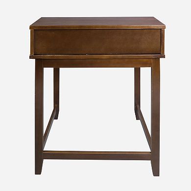 Casual Home Solid Wood Desk with Hutch, Pull-out tray, & Concealed Compartment