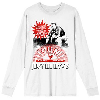 Men's Sun Records Goodness Gracious The Killer Jerry Lee Lewis Long Sleeve Tee