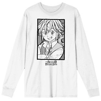 Men's Seven Deadly Sins Meliodas Manga Art Long Sleeve Graphic Tee