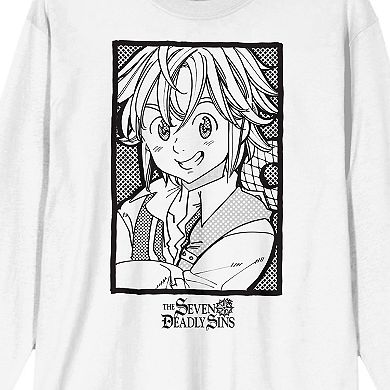 Men's Seven Deadly Sins Meliodas Manga Art Long Sleeve Graphic Tee
