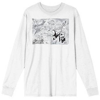 Men's Seven Deadly Sins Meliodas, Elizabeth & Hawk Chapter 1 Long Sleeve Graphic Tee
