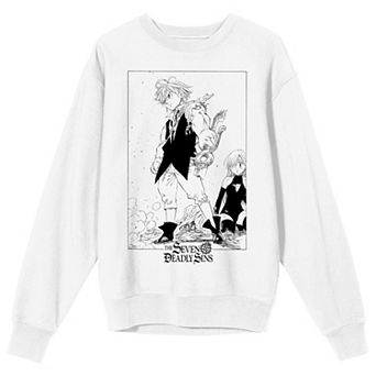 Men's Seven Deadly Sins Meliodas & Elizabeth Liones Long Sleeve Graphic Tee