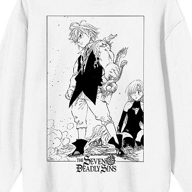 Men's Seven Deadly Sins Meliodas & Elizabeth Liones Long Sleeve Graphic Tee