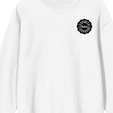 Men's Modelo Espiritu Luchador Chain Link Logo Graphic Sweatshirt