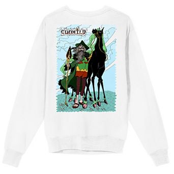 Men's Gunhild Old Man Riding Black Horse Graphic Sweatshirt