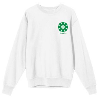 Men's LimeWire White Logo Graphic Sweatshirt