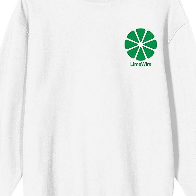 Men's LimeWire White Logo Graphic Sweatshirt