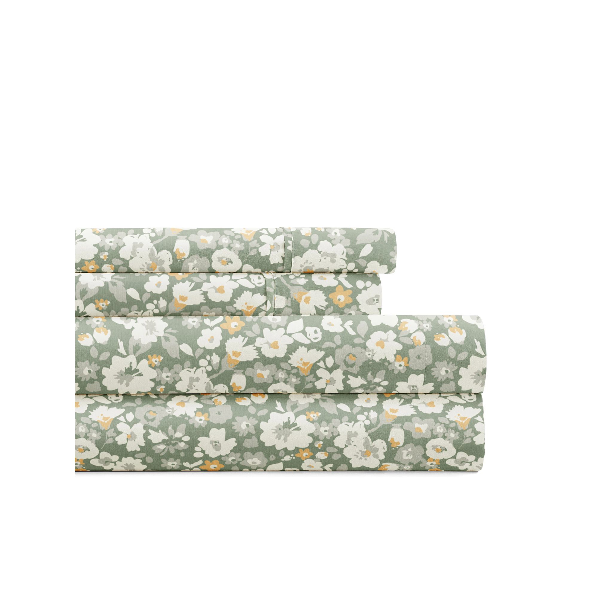 Home Collection Delicate Blossoms Sheet Set, Eucalup Floral Dream
