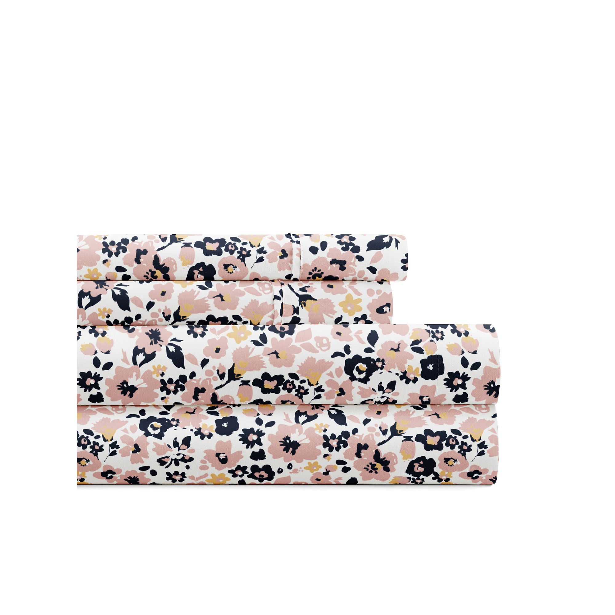 Home Collection Delicate Blossoms Sheet Set, Pink Floral Dream