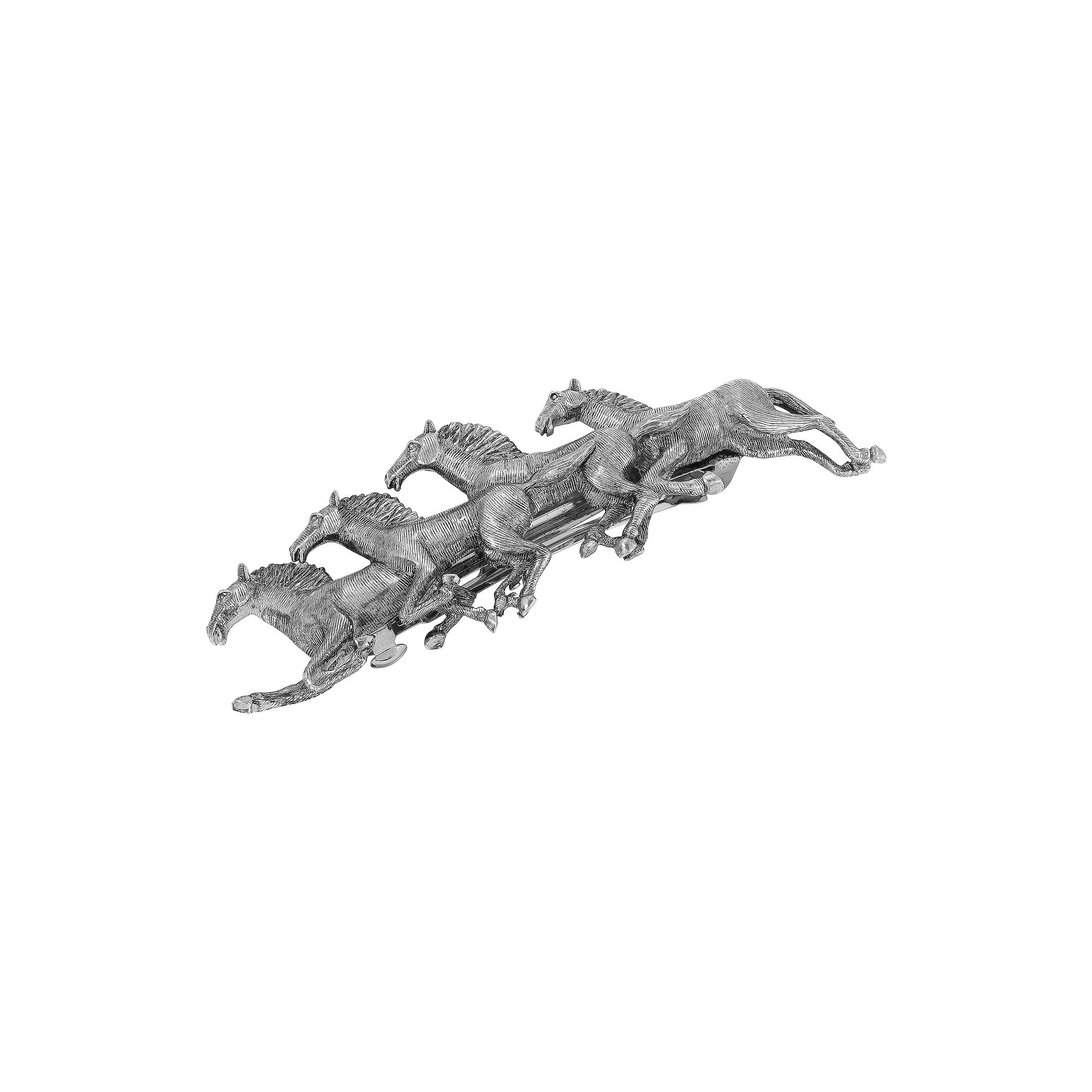 1928 Horses Hair Barrette, Gray