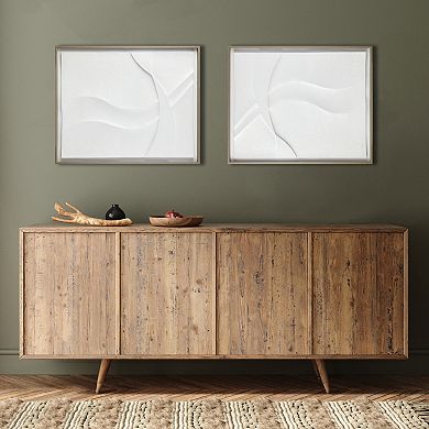 INK+IVY Paths Collide Framed Carved Resin Dimensional Wall Decor