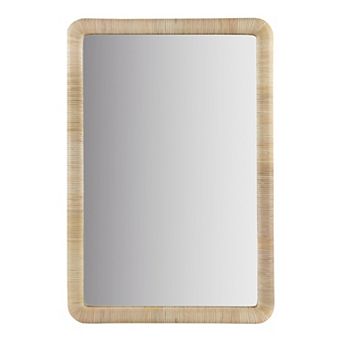 INK+IVY Nova Natural Rattan Rectangle Wall Mirror