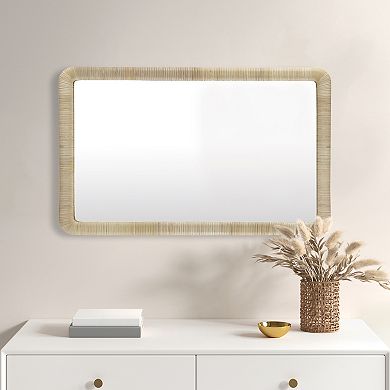 INK+IVY Nova Natural Rattan Rectangle Wall Mirror
