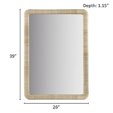 INK+IVY Nova Natural Rattan Rectangle Wall Mirror