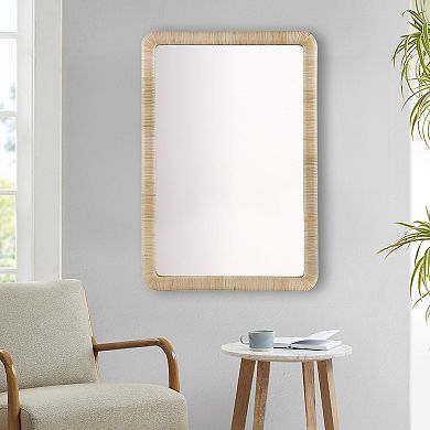 INK+IVY Nova Natural Rattan Rectangle Wall Mirror