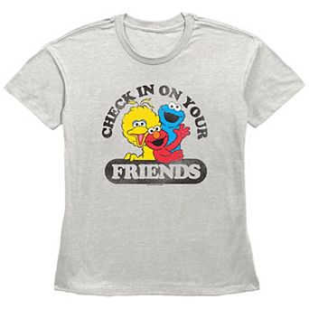 Women's PBS Kids Sesame Street Check In On Your Friends Graphic Tee